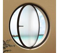 Ronda giratoria ventana deslizante cobertizo ventana círculo aleación de aluminio reemplazo rotación tolva puerta con privacidad vidrio bull planta Skylight jardín escaparate montaje