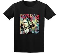 Ronda Rousey Art Work Oil Painting Evil Cartoon Dance Rock Base T Shirt Black XL