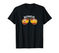 Ronda Spain Vintage Flag Sunglasses Design Camiseta