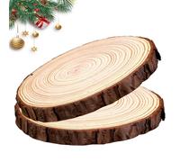 Rondin de madera, 2 piezas rebanadas de madera natural 28-30cm, rebanadas de madera redonda, rebanadas de madera en bruto para trabajos manuales, decoraciones de fiesta, decoración de bodas