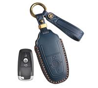 Rondrive Funda de Llave de Cuero Compatible con Ford Explorer EV 2026 Transit Custom Ranger T9 Mustang Mach-e Everest 2023-2025 Funda de Llave de Coche Funda de Llave Funda de Protección 3