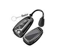 Rondrive Funda de metal para llave de coche compatible con Audi A1 A3 A4 A5 A6 A8 Q2 Q3 Sportback Q5 Q7 R8 RS3 RS4 RS6 S3 S4 S6 C5 C6 B6 B7 TT TTS Seat Exeo Funda protectora para llave