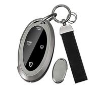 Rondrive Funda de metal para llave de coche compatible con Hyundai 2025 2026 Kona SX2 EV N Line Tucson NX4 NX4E N Line Ioniq 6 5 5N 9 Santa Fe Sonata 3/4/5/6/7 teclas