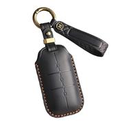 Rondrive Funda de piel para llave de coche compatible con Geely EX5 2025, funda compatible con Geely Starray EM-i 2025 2026 mando a distancia funda 3 botones negro