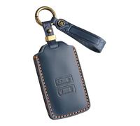 Rondrive Funda de piel para llave de coche, compatible con Renault Clio 5 Koleos r5 E-Tech Rafale Austral Alpine Arkana Twingo Talisman accesorios funda llave llavero azul