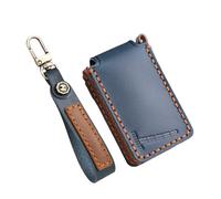 Rondrive Funda de piel para llave de coche para Volvo EX30 EX40 2024 2025 6,2 cm x 3,5 cm, accesorio para Polestar 3 4 2026, funda para llaves, llavero azul
