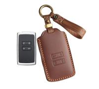 Rondrive Funda de piel para llave de coche Renault Austral Alpine Arkana Espace Megane Clio 5 Kangoo Captur Zoe Scenic r5 Symbioz 2024 2025 2026 Funda para llave de coche, color marrón