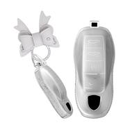 Rondrive Funda de TPU para llave de coche para Porsche Macan Cayenne 92A Panamera 970 Carrera 911 918 Spyder Boxster Cayman llavero con diamantes de imitación accesorios 3/4 botones, 4 botones, n.º 1