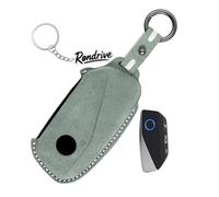 Rondrive Funda para llave compatible con BMW Serie 1 F70 2er U06 3er G81 M3 5er G60 7er G07 X1 U11 X5 F95 IX1 i4 I5 I7 2023-2025 ante funda para llave de coche color verde claro
