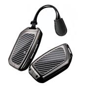 Rondrive Funda para llave compatible con BMW Serie 2 Active Tourer U06 X1 U11 X3 G45 iX1 U11 XM G09 IX3 2026 2025 2024 Textura de fibra de carbono Funda protectora para llave de coche con llavero 4