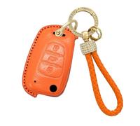 Rondrive Funda para llave de coche compatible con Hyundai i30 i20 ix35 i10 Veloster ix20 ix55 Solaris Verna Sportage Auto Key Protection SchlüsselCase Klappschlüssel Schlüsselcover Orange
