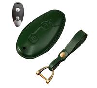 Rondrive Funda para llave de moto compatible con Vespa Sprint S Elettrica GTS 310 HPE GTV 300 Key Case 2 Botones Motocicletas Funda de piel para llave Verde