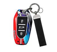 Rondrive Funda para llave deportiva compatible con Fiat 600 600e Hybrid 2023 2024 2025 2026 para Jeep Avenger Hybrid Silicona Luminosa Llave de Coche Carcasa Llavero Rojo