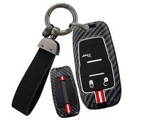 Rondrive Funda para llavero de 3 botones compatible con RAM Truck Carbon Pattern Car Key Protector para Ram 1500 2500 3500 4500 5500 2019-2026, color blanco