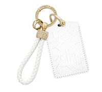Rondrive Funda protectora de piel de cabra NFC para llave de coche compatible con BYD Atto 3 Atto 2 DM-i Dolphin Seal 06 Sealion 7 Sealion 6 Denza NFC Tarjetero Funda para llave B-Blanco