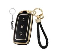 Rondrive Funda protectora de TPU para llave de coche, compatible con Geely EX5 Starray EM-i 2025 2026, funda para mando a distancia, funda para llave, llavero, decoración-A, negro
