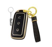 Rondrive Funda protectora de TPU para llave de coche, compatible con Geely EX5 Starray EM-i 2025 2026, funda para mando a distancia, funda para llave, llavero, decoración-B negro