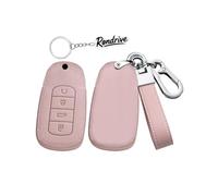 Rondrive Funda protectora para llave compatible con Ebro S400 S700 S800 S900 mando a distancia para DR4.0 DR5.0 DR6.0 para Jaecoo j7 j8 piel sintética funda para llave de coche 4 botones B rosa