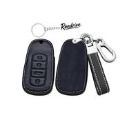Rondrive Funda protectora para llave compatible con Ebro S400 S700 S800 S900 mando a distancia para DR4.0 DR5.0 DR6.0 para Jaecoo 7 8 piel sintética funda para llave de coche 4 botones B-negro