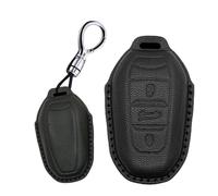 Rondrive Girly - Funda para llavero compatible con Peugeot 508 2008 3008 5008, de piel, hecha a mano, para Citroen C3, C5, C4, DS5, DS3, DS7, funda protectora para llaves, color negro