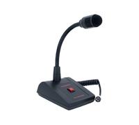 Rondson Rondson PA 100X micrófono de megafonía con conector XLR Micrófono dinámico de sobremesa con cuello de cisne, cardioide, botón pulsador y conexión XLR.