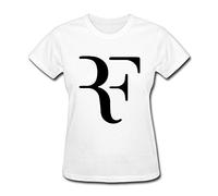 Rong'c Camiseta Roger Federer para mujer, color blanco, talla M, Mediano, blanco, mediano, blanco (Medium,white,medium,white), M