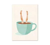 RONGCH Cuadro sobre Lienzo Taza de café Lavadora Cuadro sobre Lienzo para Pared Carteles e Impresiones imágenes Minimalistas nórdicas para decoración para Sala de Estar(C,30X40cm No Framed)