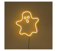 RONGCH Decoración Lámparas Letrero De Neón Fantasma, Ideal Para Salas Juegos, Con Brillo Ajustable, 29cmx30cm(Orange,Blue,Green,Silver,Black)
