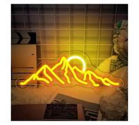 RONGCH Luces de neón Letrero De Neón Con Diseño De Amanecer Y Atardecer, Letrero De Neón Con Diseño De Montaña Y Sol, Luces De Neón Para Dormitorio 40x14.5cm(F)