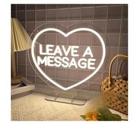 RONGCH Luces de neón Letrero De Neón Con Mensaje Para Dejar Un Mensaje, Luces Personalizadas Grabadas Para Decoración De Bodas, Cafeterías, Decoraciones De Pared(30x28cm)