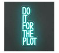 RONGCH Luces de neón Letrero De Neón Do It For The Plot Con Frases Motivacionales, Decoración De Pared Para El Hogar, Estilo Retro, Moderno Y Femenino,38cm(UN)