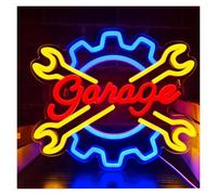 RONGCH Luces de neón Letrero De Neón Garage Luz LED Con Forma De Llave Inglesa Alimentada Por USB Para Sala De Herramientas De Coche Taller Decoración De Fiesta, 30cm×25.5cm