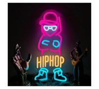 RONGCH Luces de neón Letrero De Neón HipHop Para Decoración De Pared, Con Diseño De Chico Genial, Con Alimentación USB, Ideal Para Fiestas, Dormitorios, Pubs Y Bares,21.6cmх42cm