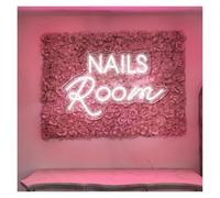 RONGCH Luces de neón Letrero De Neón Para Sala De Uñas, Logotipo De Neón, Salón De Belleza, Tienda De Salón De Uñas, Luces De Neón, Decoración De Arte De Pared 40x26cm(UN)