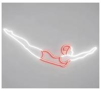 RONGCH Luces de neón Letrero De Neón Vintage De Chica Buceadora, Para Decoración De Pared De Piscina, 55cm(Segundo)