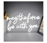 RONGCH Luces de neón Letreros De Neón May The Force Be With You Luces LED Regulables USB Para Dormitorio, Garaje, Juego, Sala Estar, Decoración 16.42x9.57in