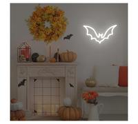 RONGCH Luces de neón Luces De Neón Murciélago Con Alimentación USB, Nocturnas Regulables, Aptas Para Colgar En Puertas, Paredes Y Balcones 25cmx41cm(Blanco)