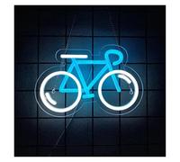 RONGCH Luces de neón Luces De Neón Para Bicicleta, Luces Artísticas Con Logotipo De Bicicleta Con Brillo Ajustable Y Alimentación Por USB, Decorativos Comerciales 17cmx26cm