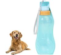 Rongchenghao Botella de agua portátil plegable de 350 ml para perros, adecuada para caminar, botella de agua de viaje para perros, taza para beber al aire libre para perros, gatos y mascotas (azul