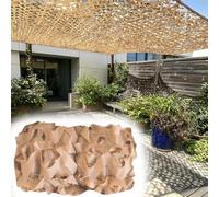 RONGESAEFS Red de Camuflaje Arena 5x8m(16.4x26.2ft), Malla Camuflaje Sombra, Protección Solar y Aislamiento Térmico, para Privacidad, Paintball, Sombra para Cenadores, Ligera y Plegable