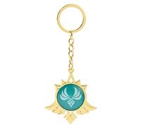 rongji jewelry Genshin Impact Vision - Llaveros luminosos - Hot Game Project Cosplay colgante llavero accesorios, Mondstadt-anemo, M