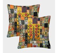 RONGOINL Collage Tarot Fundas Cojines Antialérgicas 2 Piezas Funda De Almohada Diseño 3D Funda De Cojín para Sofá 50x50cm