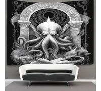 RONGOINL Cthulhu Estampado 3D Tapices Decoración De Pared Estética Tapiz De Pared Paño De Pared Decoración Del Hogar, Decoración De Recámara Tapiz 180cmx230cm