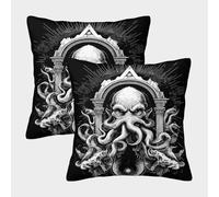 RONGOINL Cthulhu Fundas Cojines Decorativa Juego De 2 Tentaclesos Funda De Almohada Funda De Cojín 3D con Fundas De Cojín Decorativas 45x45cm