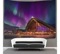 RONGOINL Ópera de Sydney Estampado 3D Tapices Decoración De Pared Estética Tapiz De Pared Paño De Pared Decorativo Para Habitacion Dormitorio Salon Tapiz 180cmx230cm
