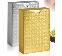 Rongrongago 2 Mazzi Rosso e BLU Carte da Gioco Professionali in Plastica Impermeabili(B)