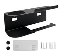 Rongrongago Porta Rollos de Papel Higienico Adhesivo con 2 Métodos de Instalación Toilet Paper Holder Acero Inoxidable Portarrollos Baño Sin Taladro para Baño Cocina Baño (Negro)