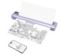 Rongta F81 - Impresora inalámbrica portátil pequeña, WiFi móvil, Bluetooth, impresora térmica sin tinta para viajes y uso doméstico, compatible con papel térmico US Letter/A4/A5/B5, compatible con