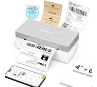Rongta Impresora de etiquetas de envío Bluetooth, impresora térmica de etiquetas 4x6 inalámbrica para paquetes de envío, compatible con Android, iPhone, ampliamente utilizada para Amazon, Shopify