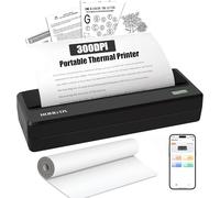 Rongta Impresora portátil inalámbrica para viajes, impresora térmica Bluetooth, 300 DPI, soporte sin tinta, 8.5 x 11 pulgadas, letra legal de EE. UU., papel térmico A4 A5, compatible con teléfonos